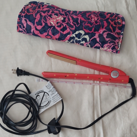 Chi Other - CHI Red Hair Straightener with Floral Heat Sleeve